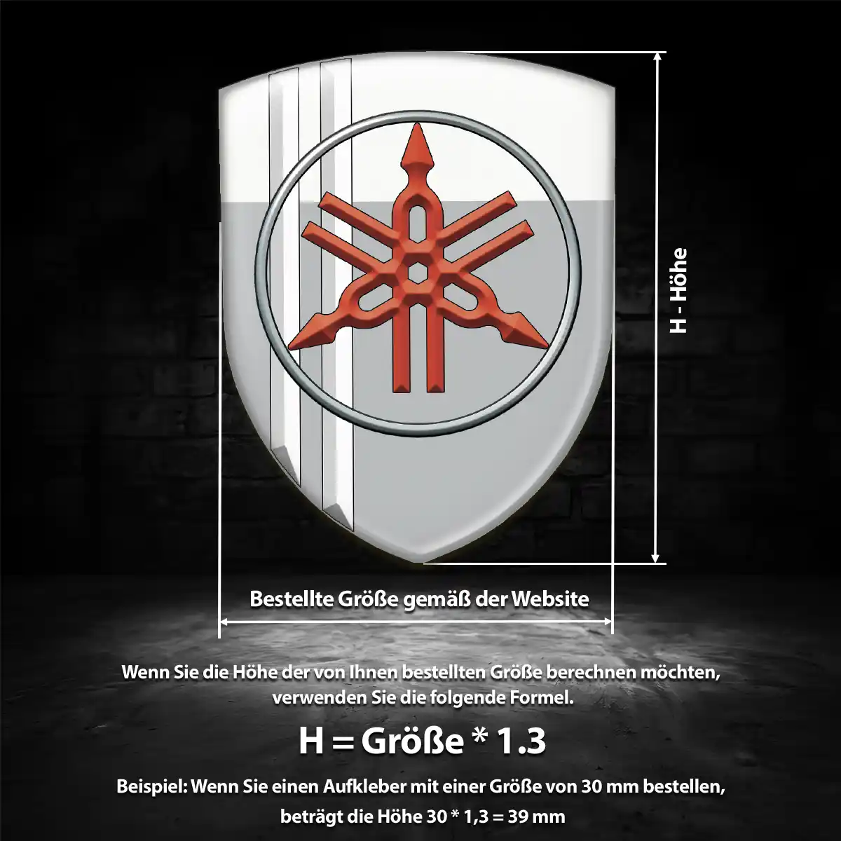 Yamaha Aufkleber 3D Gel Wappen Auto Exterieurdesign