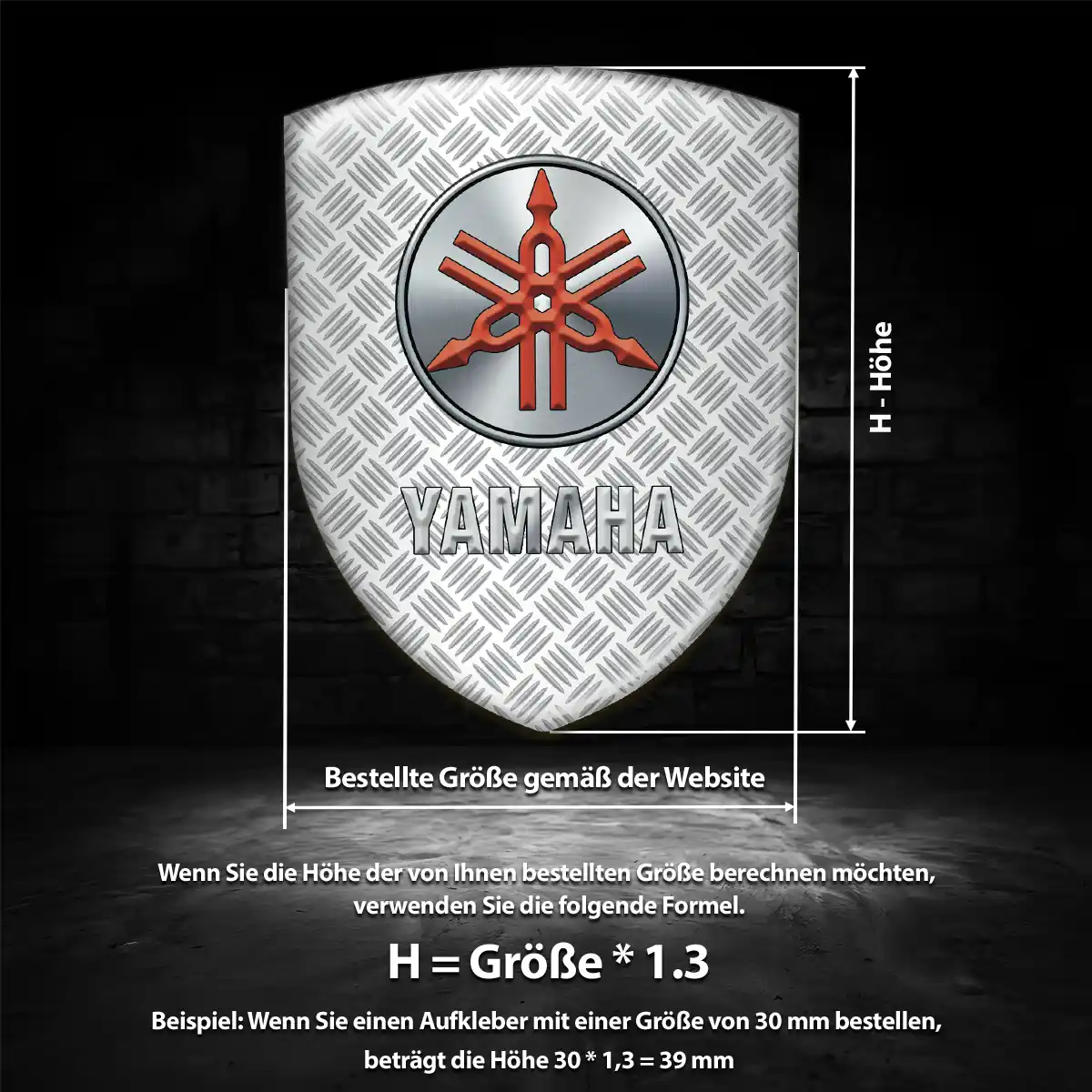 Yamaha Aufkleber 3D Gel Wappen Auto Höchste Qualität