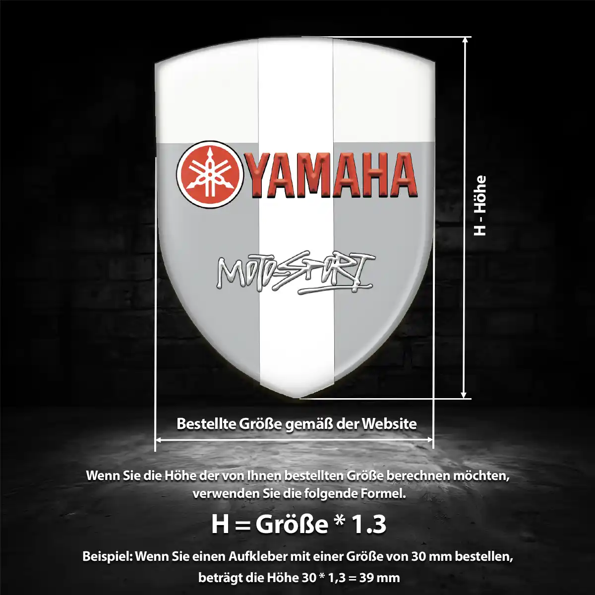 Yamaha Aufkleber 3D Gel Wappen Auto Markenedition