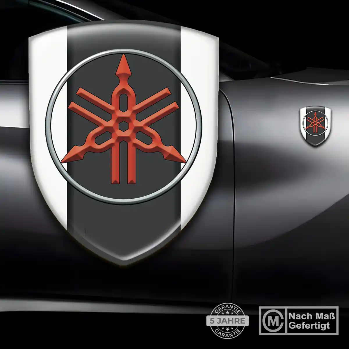 Yamaha Aufkleber 3D Gel Wappen Auto Premium-Edition