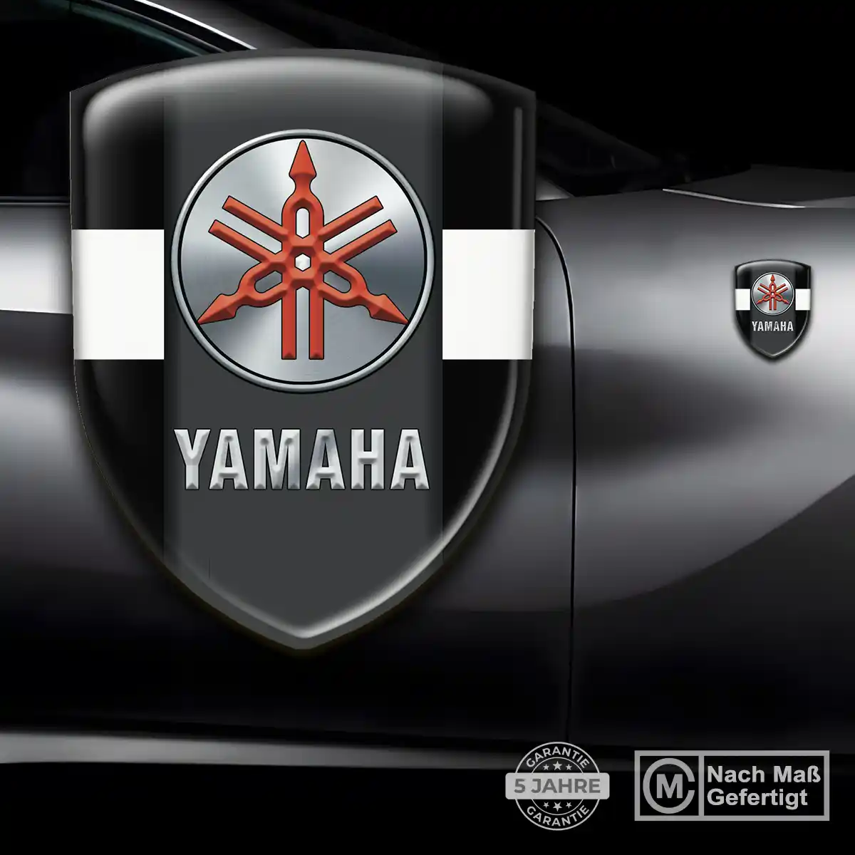 Yamaha Aufkleber 3D Gel Wappen Auto Premiumqualität