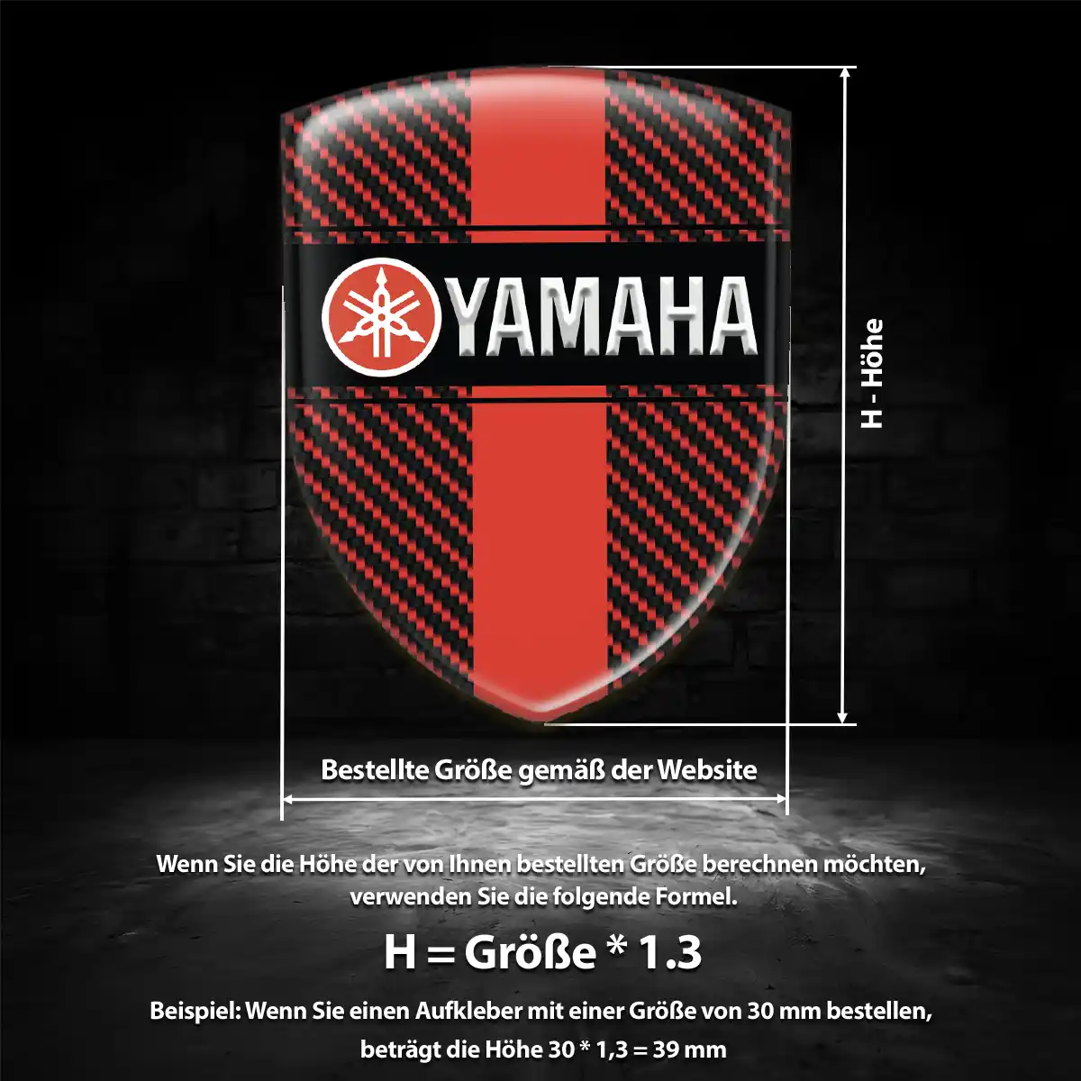 Yamaha Aufkleber 3D Gel Wappen Auto Tuningfahrzeug