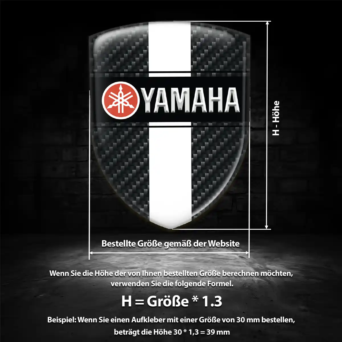 Yamaha Aufkleber 3D Gel Wappen Auto Verlässliche Qualität