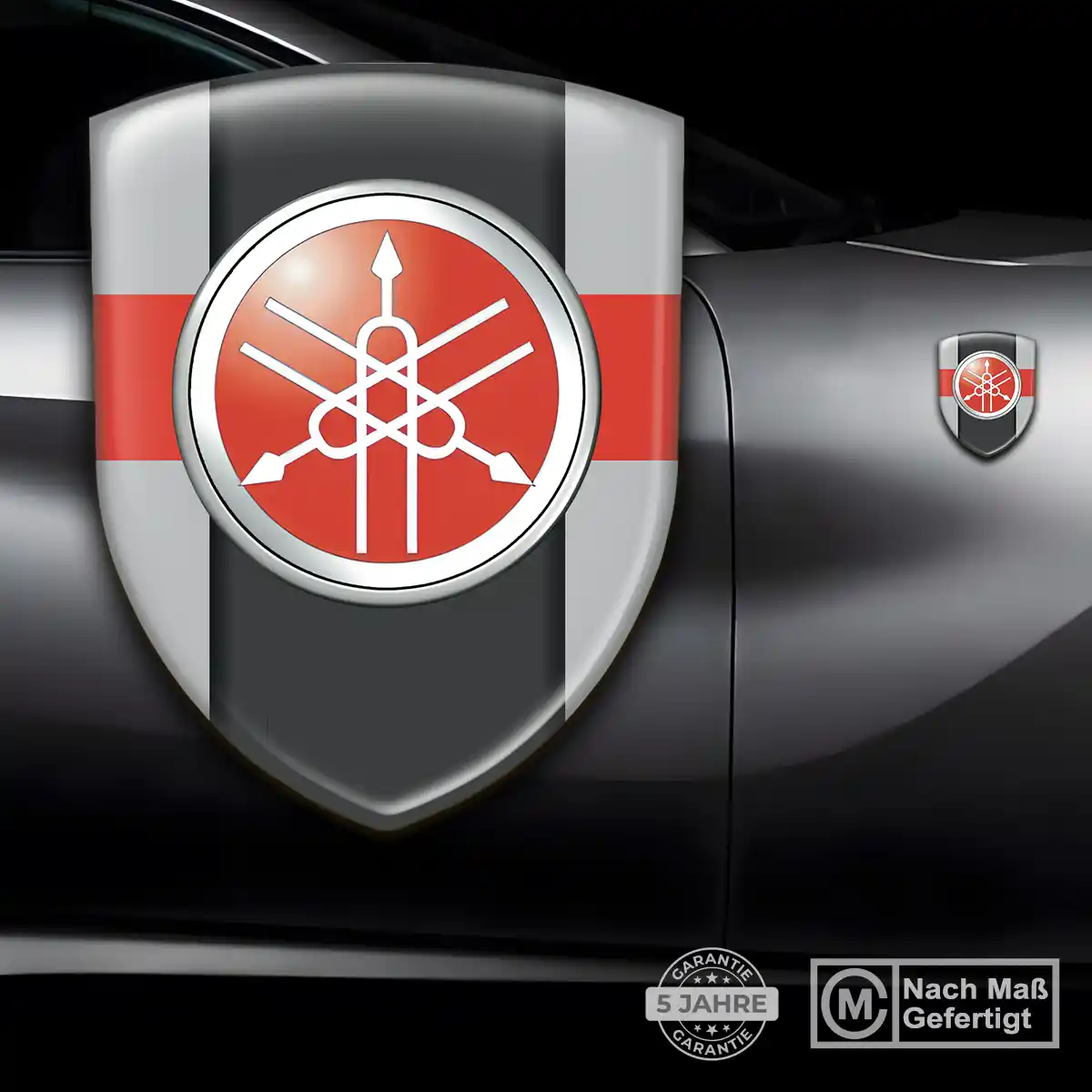 Yamaha Aufkleber 3D Gel Wappen Elegantes Design