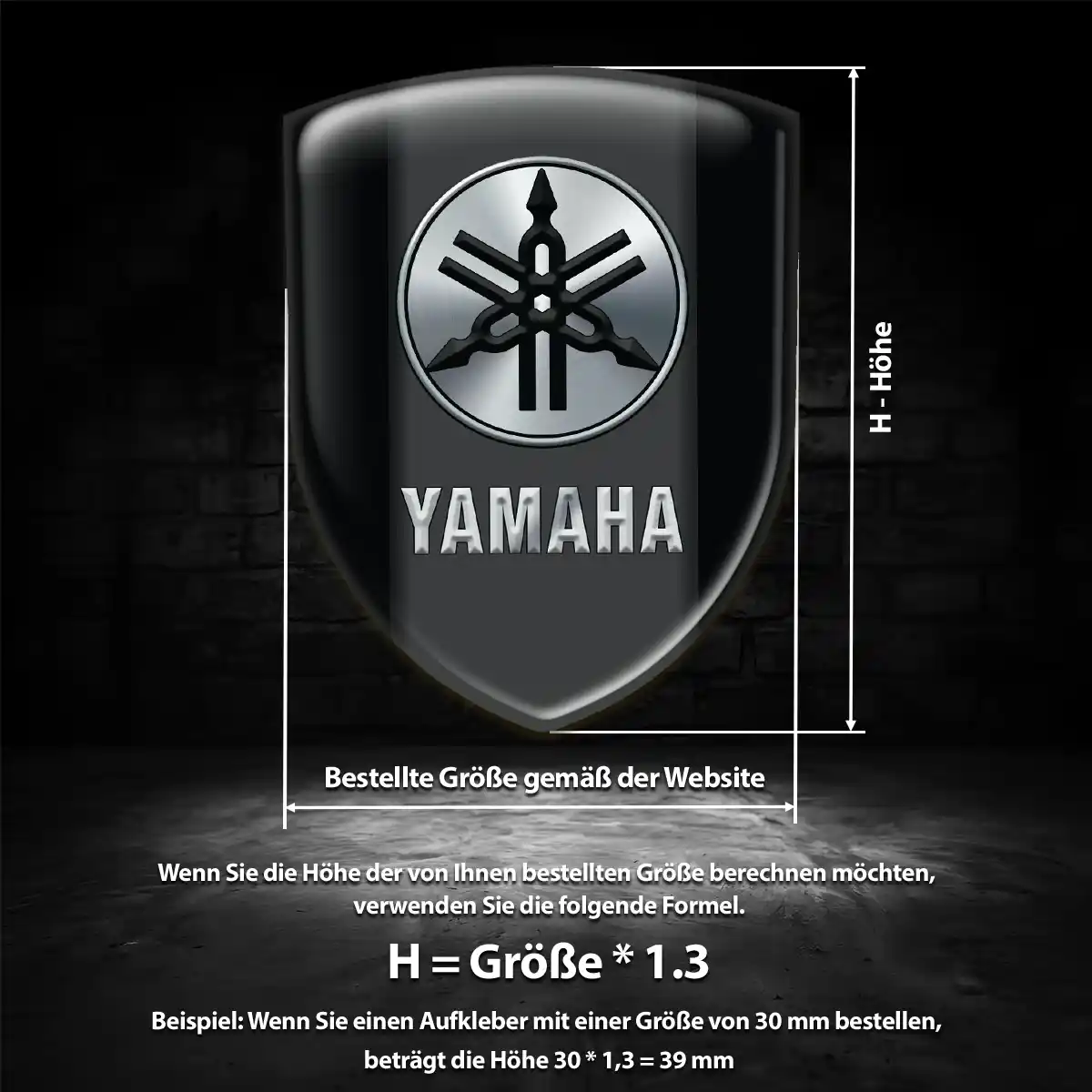 Yamaha Aufkleber 3D Gel Wappen Höchste Qualität