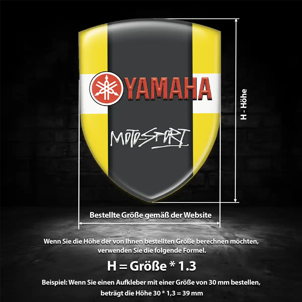 Yamaha Aufkleber 3D Gel Wappen Hohe Qualität