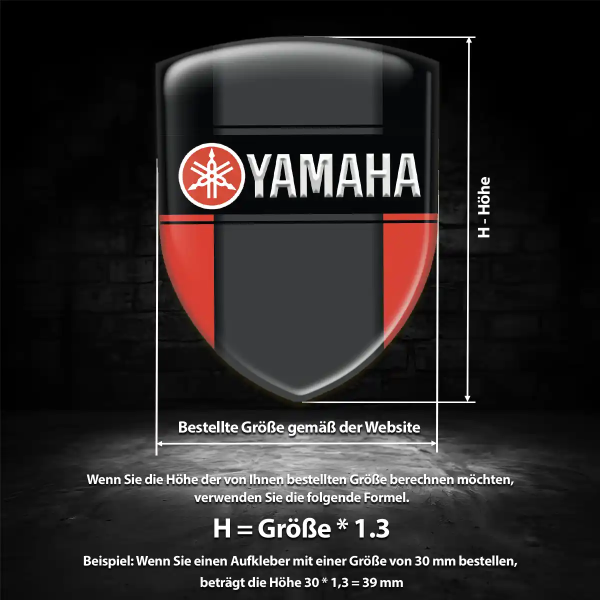 Yamaha Aufkleber 3D Gel Wappen Limitierte Auflage