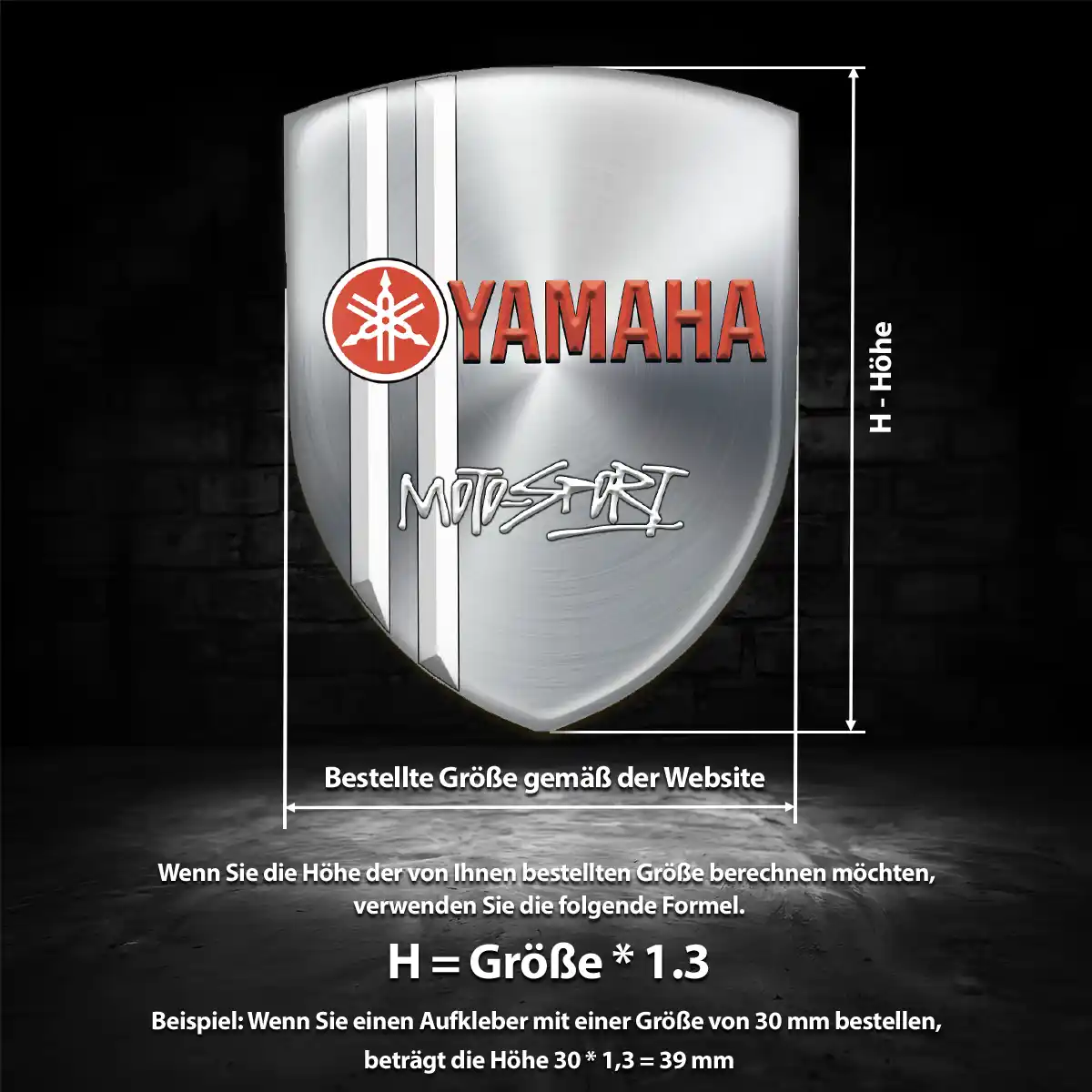 Yamaha Aufkleber 3D Gel Wappen Markenedition