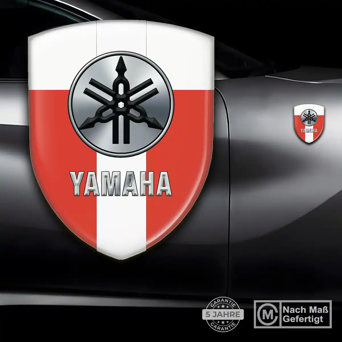 Yamaha Aufkleber 3D Gel Wappen Modernes Design