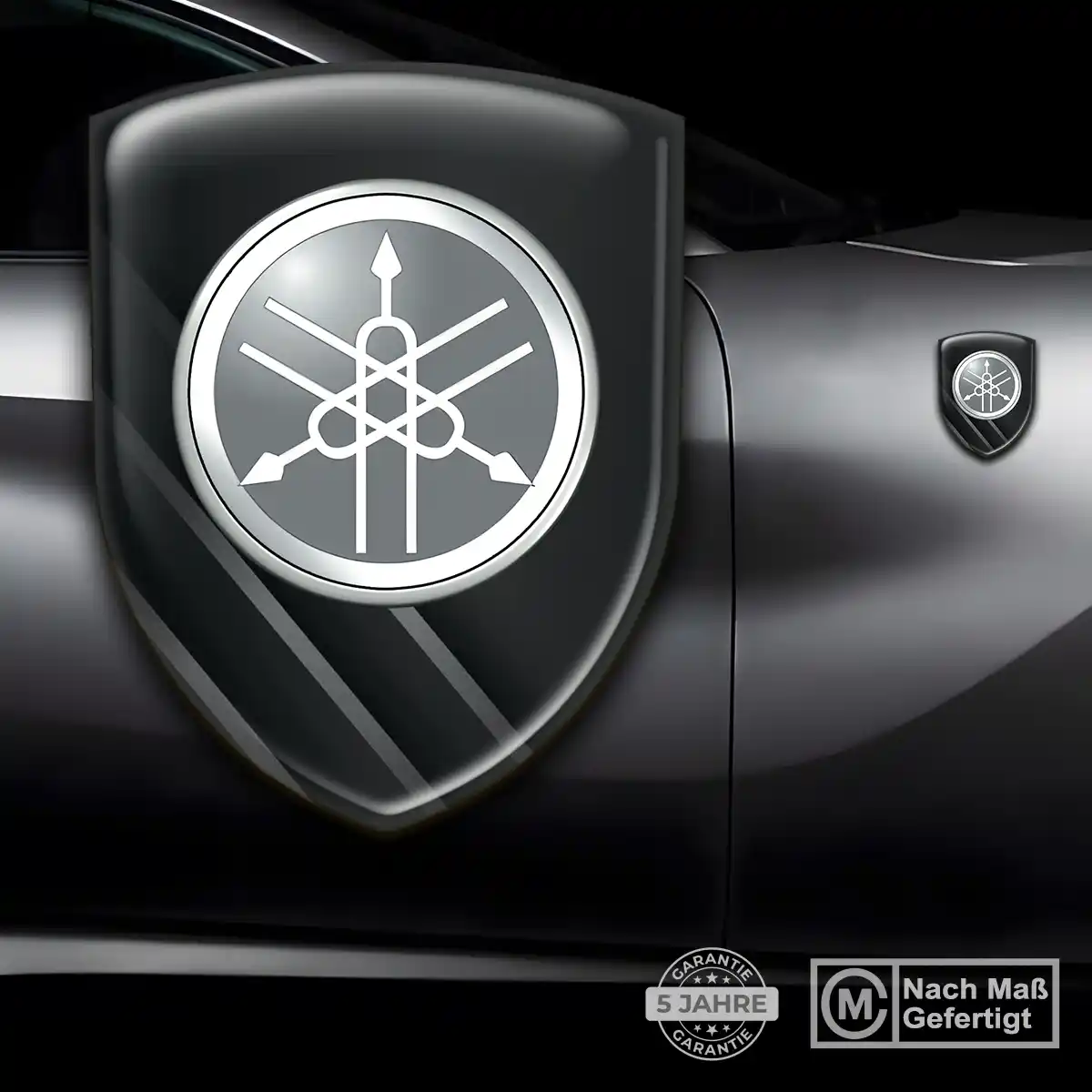 Yamaha Aufkleber 3D Gel Wappen Premiumqualität