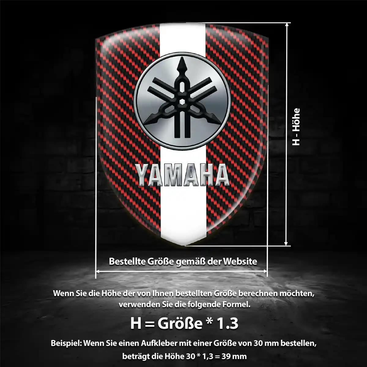 Yamaha Aufkleber 3D Gel Wappen Sonderedition