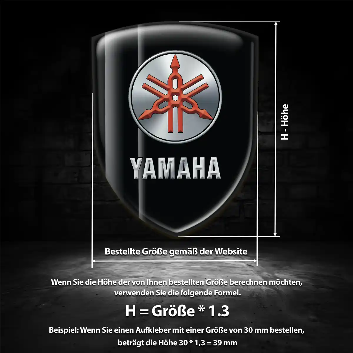 Yamaha Aufkleber 3D Gel Wappen Spitzenqualität