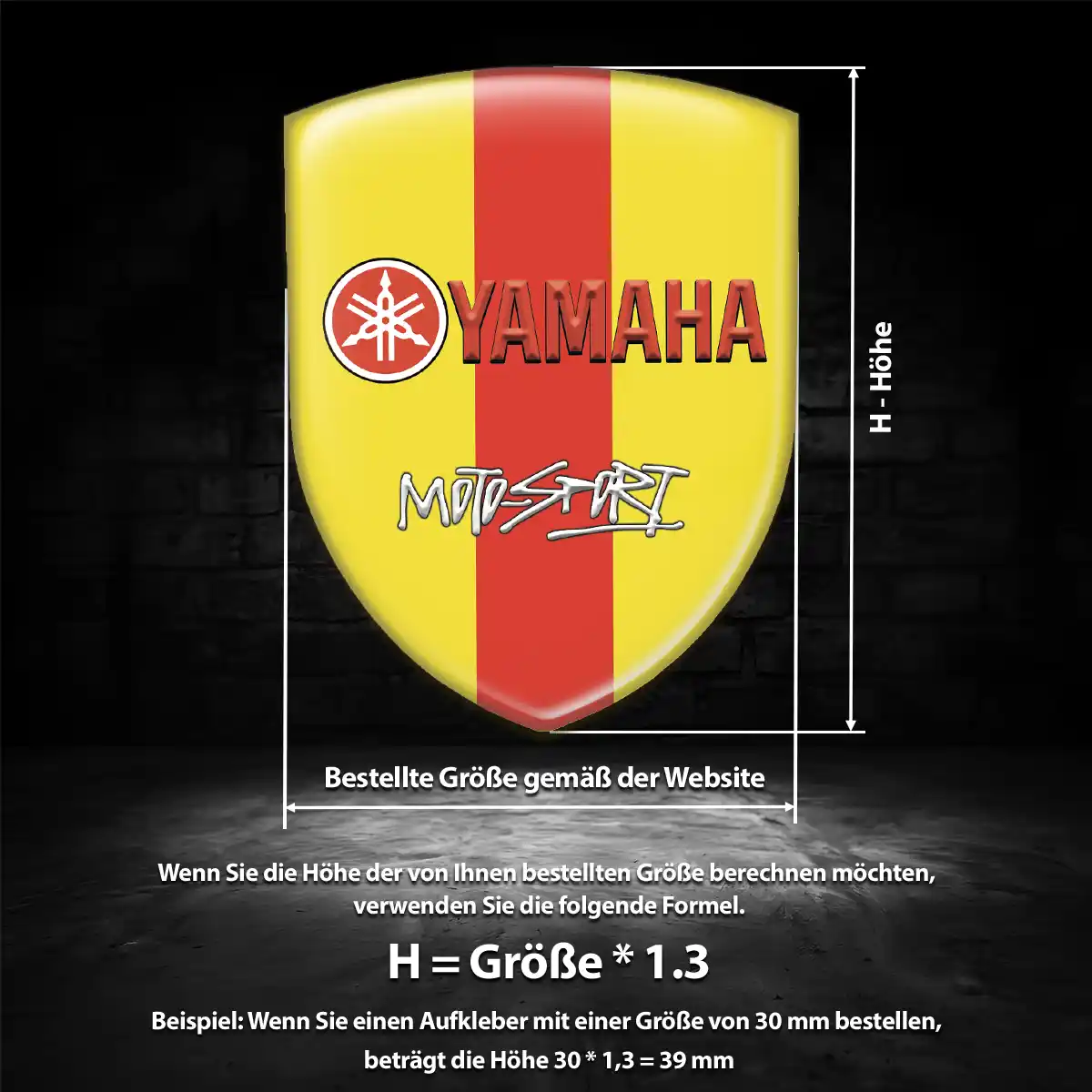 Yamaha Aufkleber Ausdrucksstarkes Design