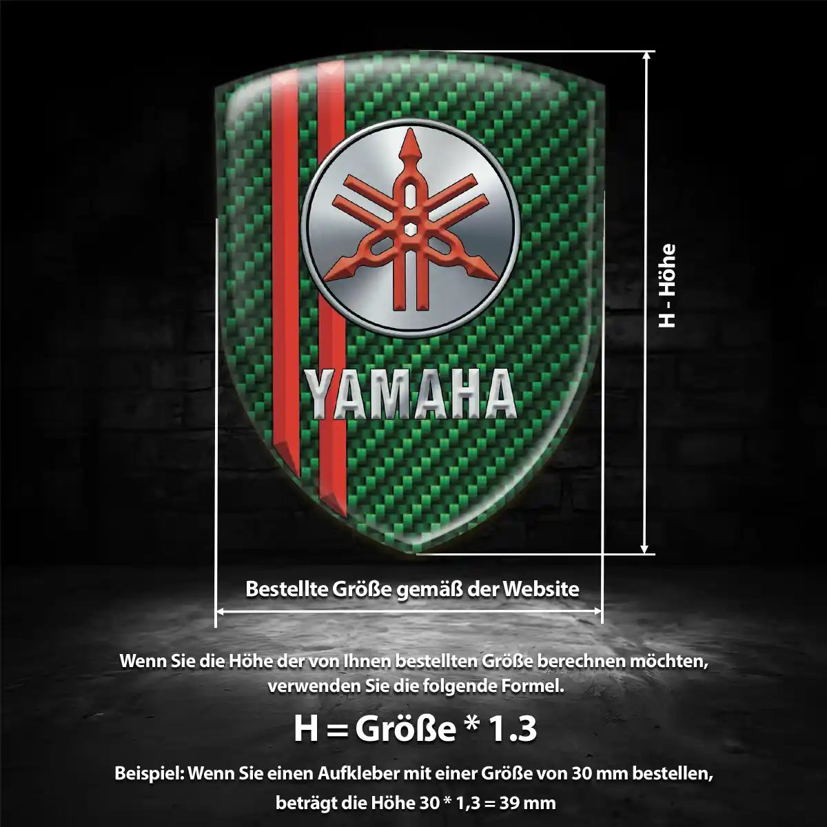 Yamaha Aufkleber Edles Design