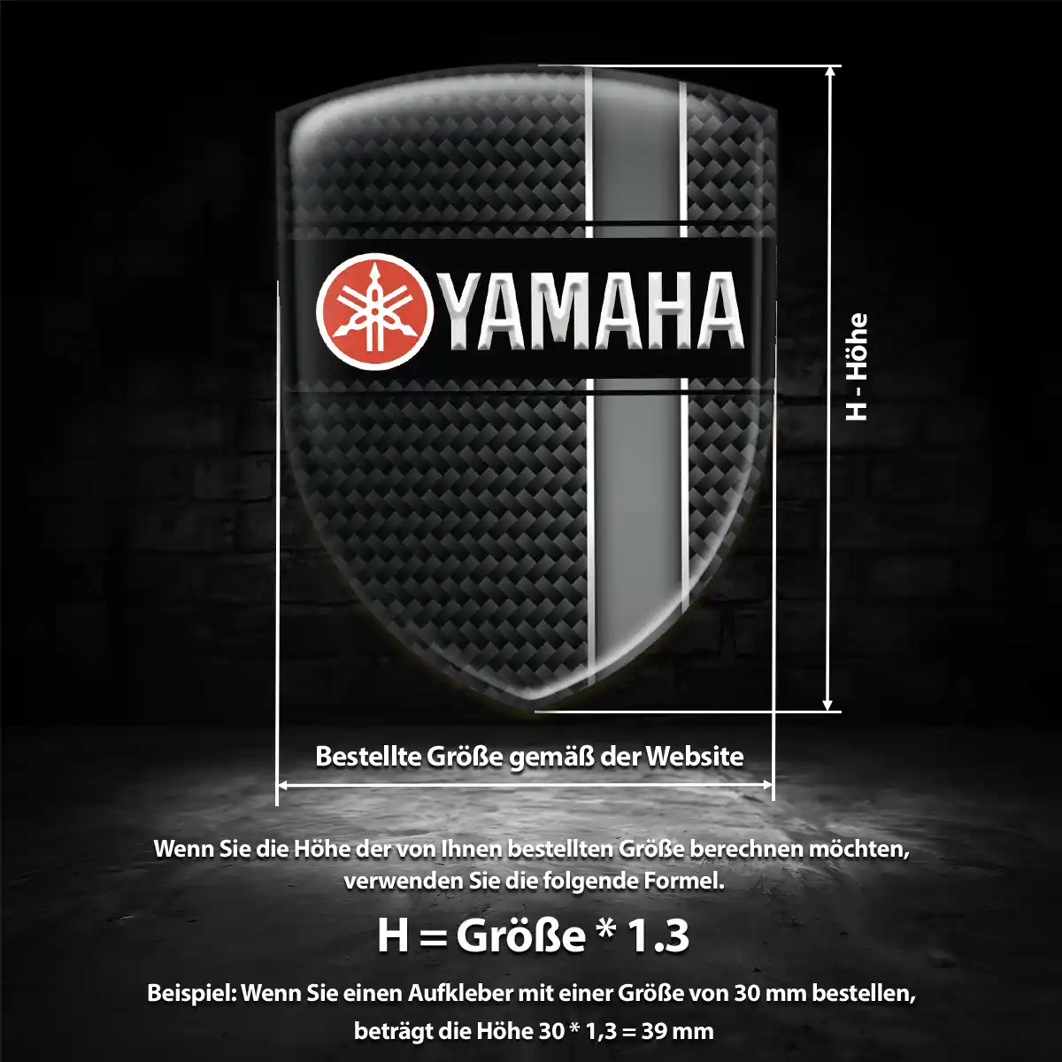 Yamaha Aufkleber Emblem Anspruchsvolles Design