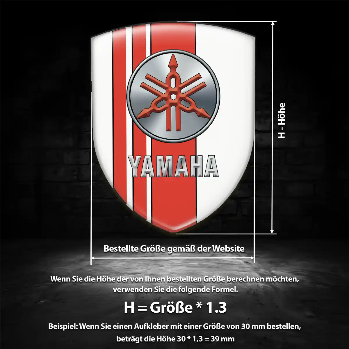 Yamaha Aufkleber Emblem Auto Elegantes Design