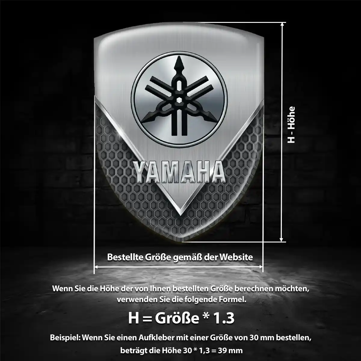 Yamaha Aufkleber Emblem Auto Premium-Edition