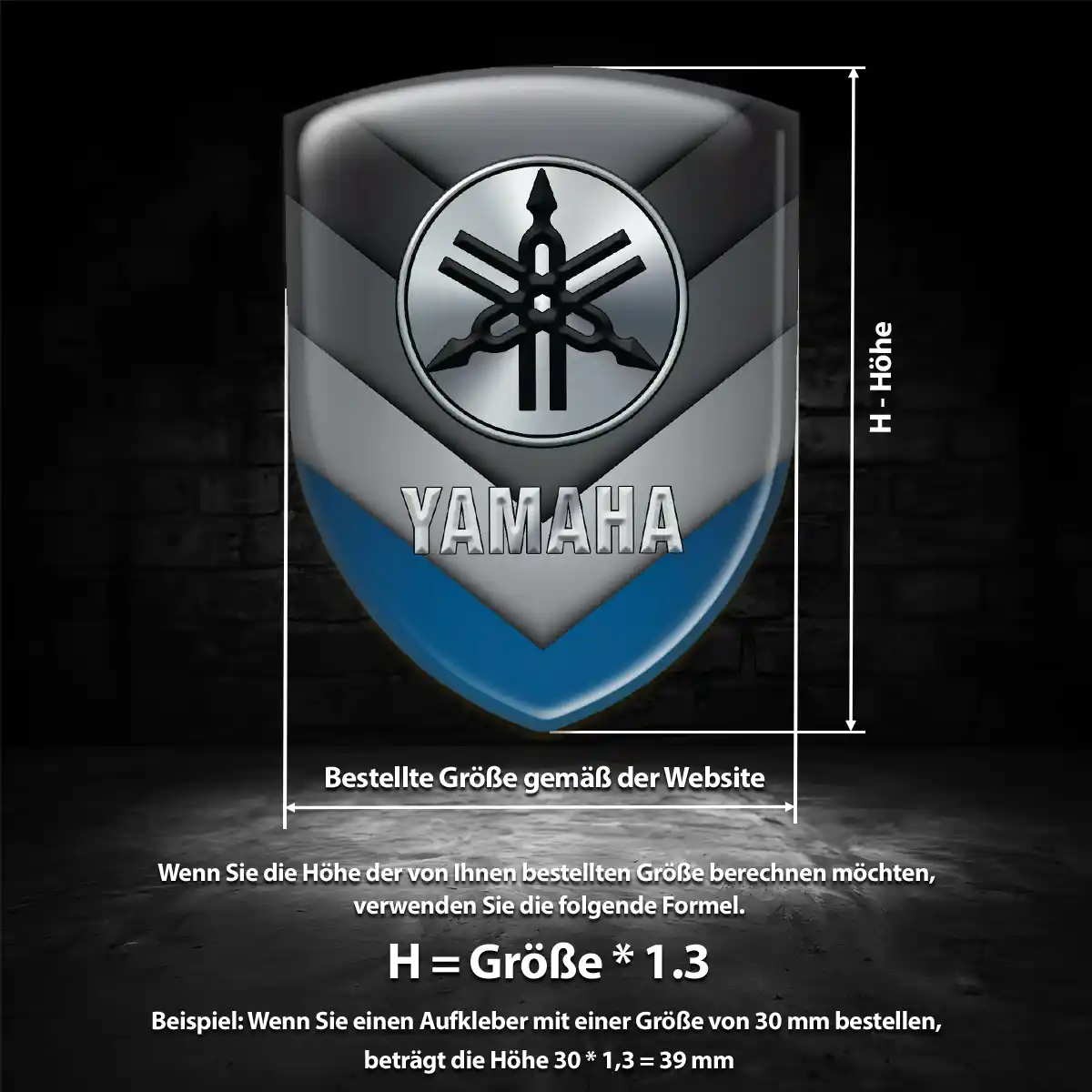 Yamaha Aufkleber Emblem Auto Stilvolles Design