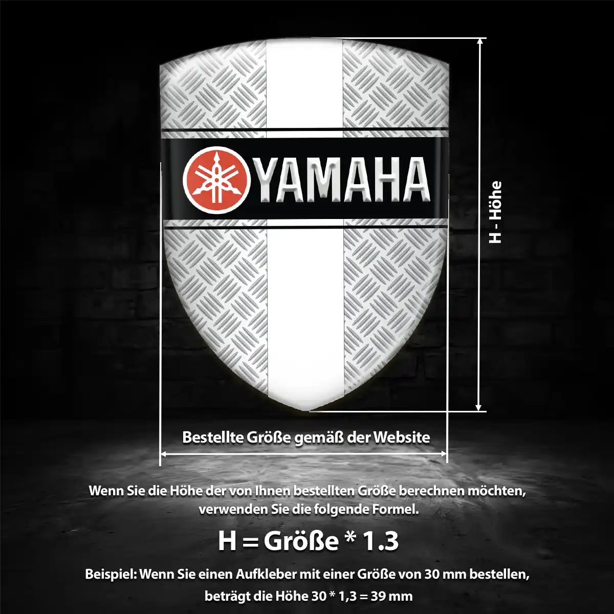 Yamaha Aufkleber Emblem Überzeugende Qualität