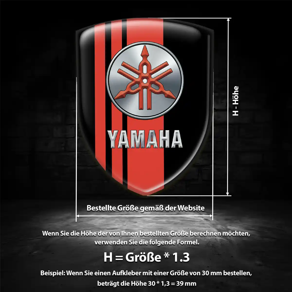 Yamaha Aufkleber Emblem Edles Design