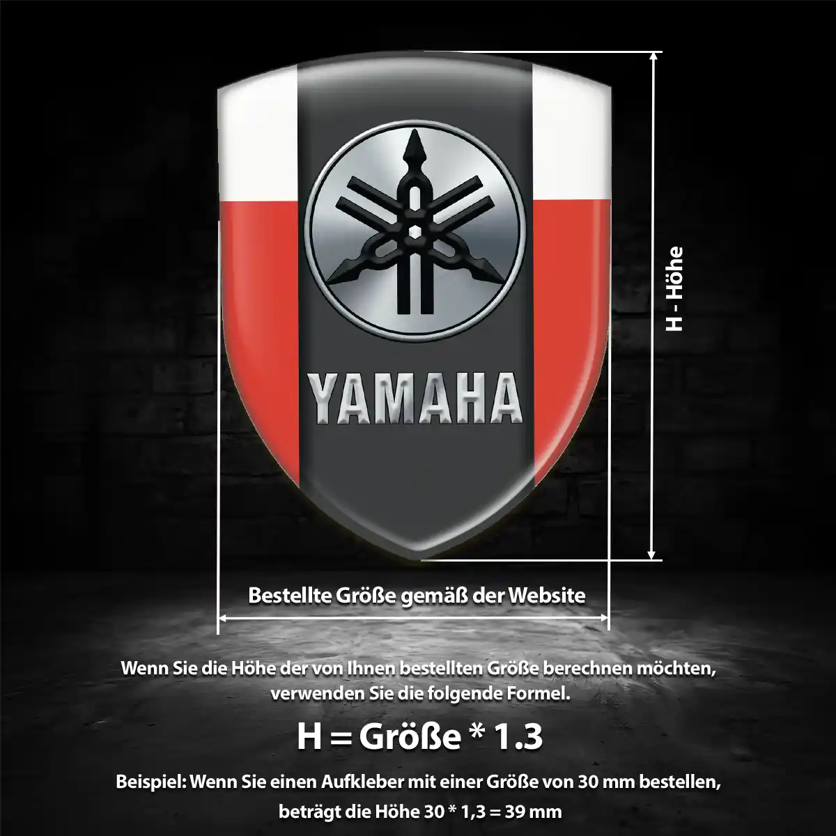 Yamaha Aufkleber Emblem Elegantes Design
