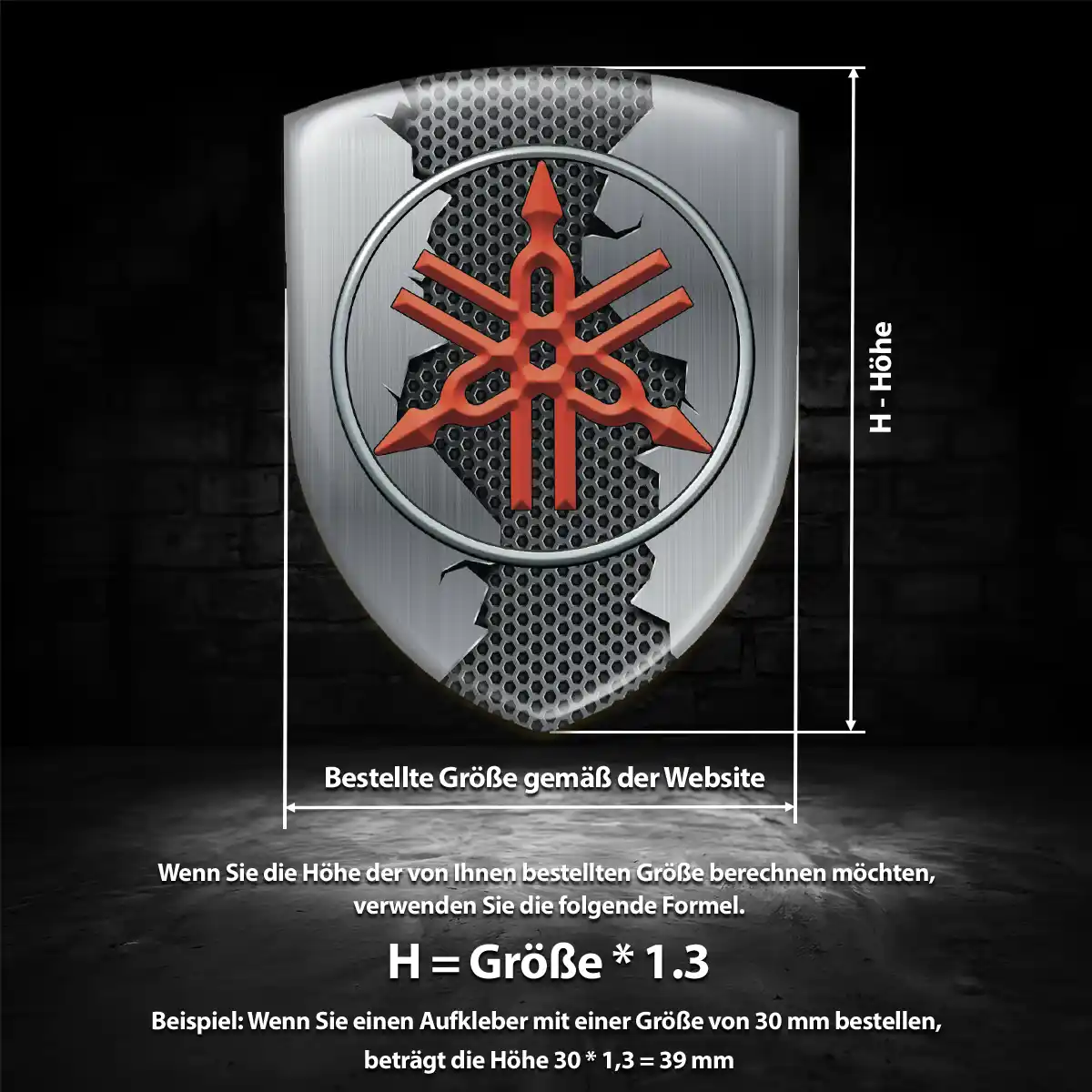 Yamaha Aufkleber Emblem Exterieurdesign