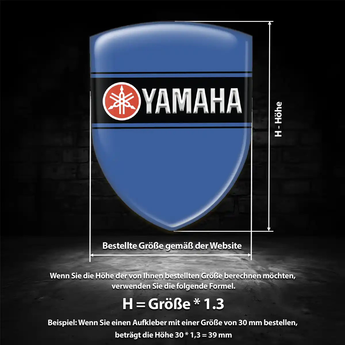Yamaha Aufkleber Emblem Höchste Qualität