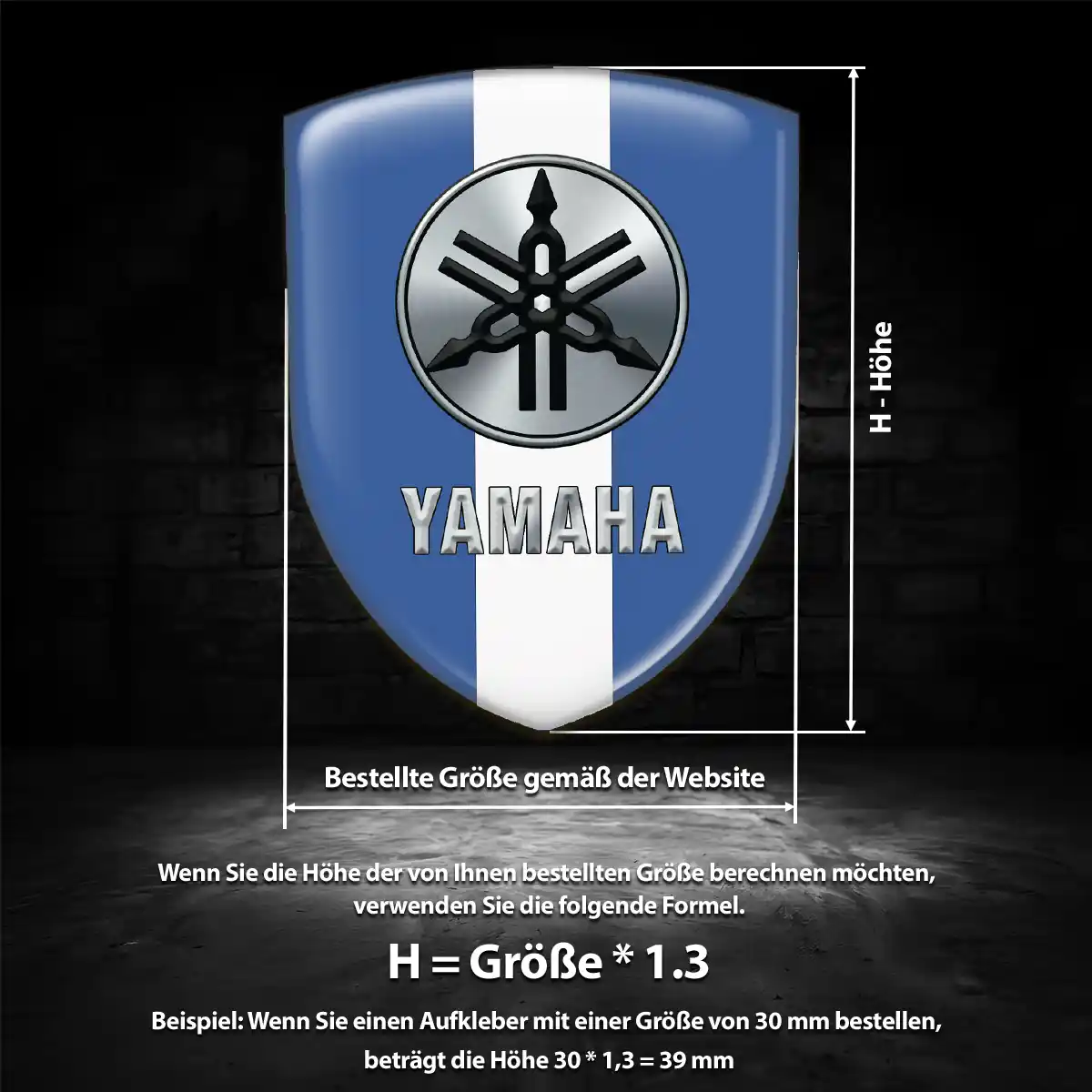 Yamaha Aufkleber Emblem Hohe Qualität