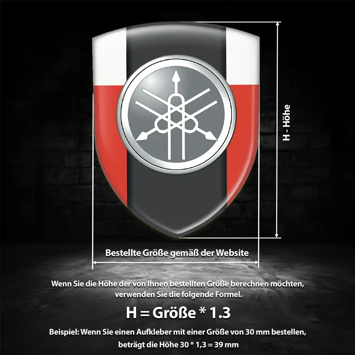 Yamaha Aufkleber Emblem Interieurdesign