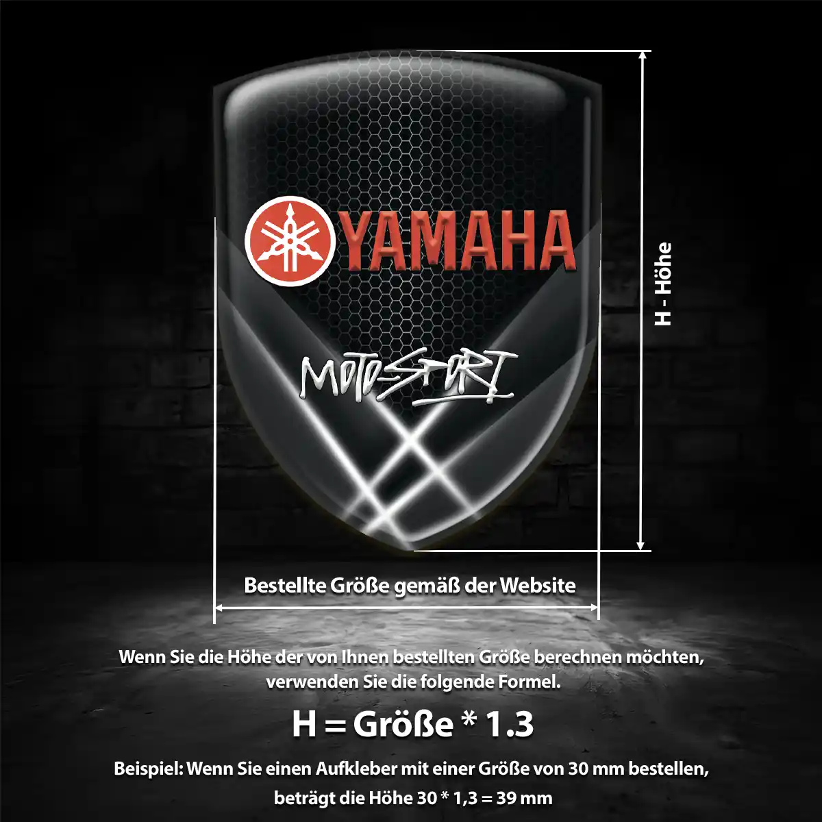 Yamaha Aufkleber Emblem Modernes Design