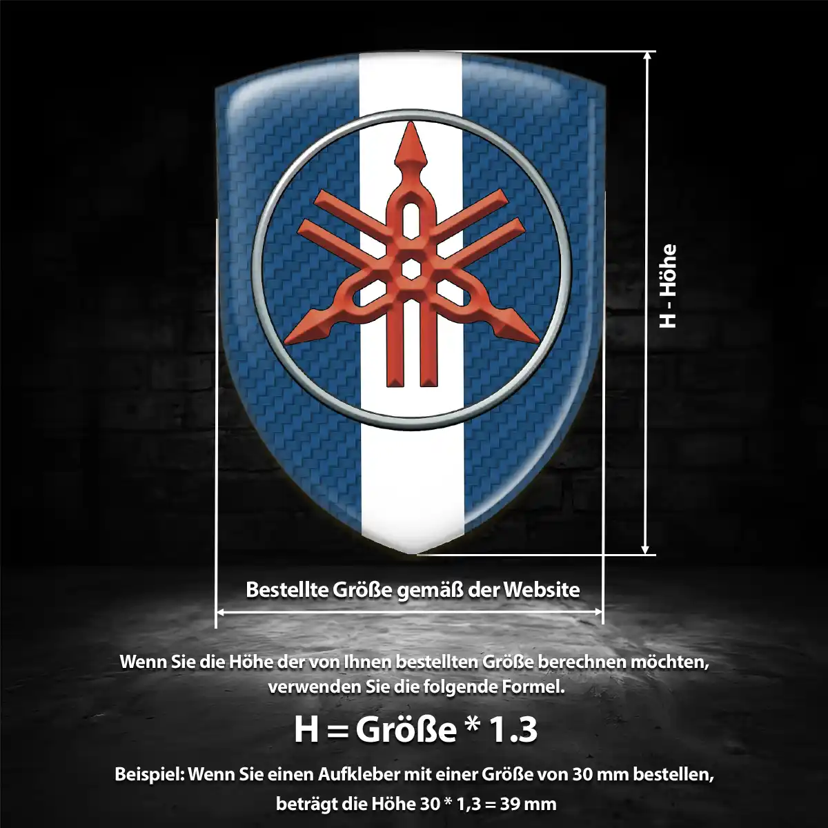 Yamaha Aufkleber Emblem Premiumqualität