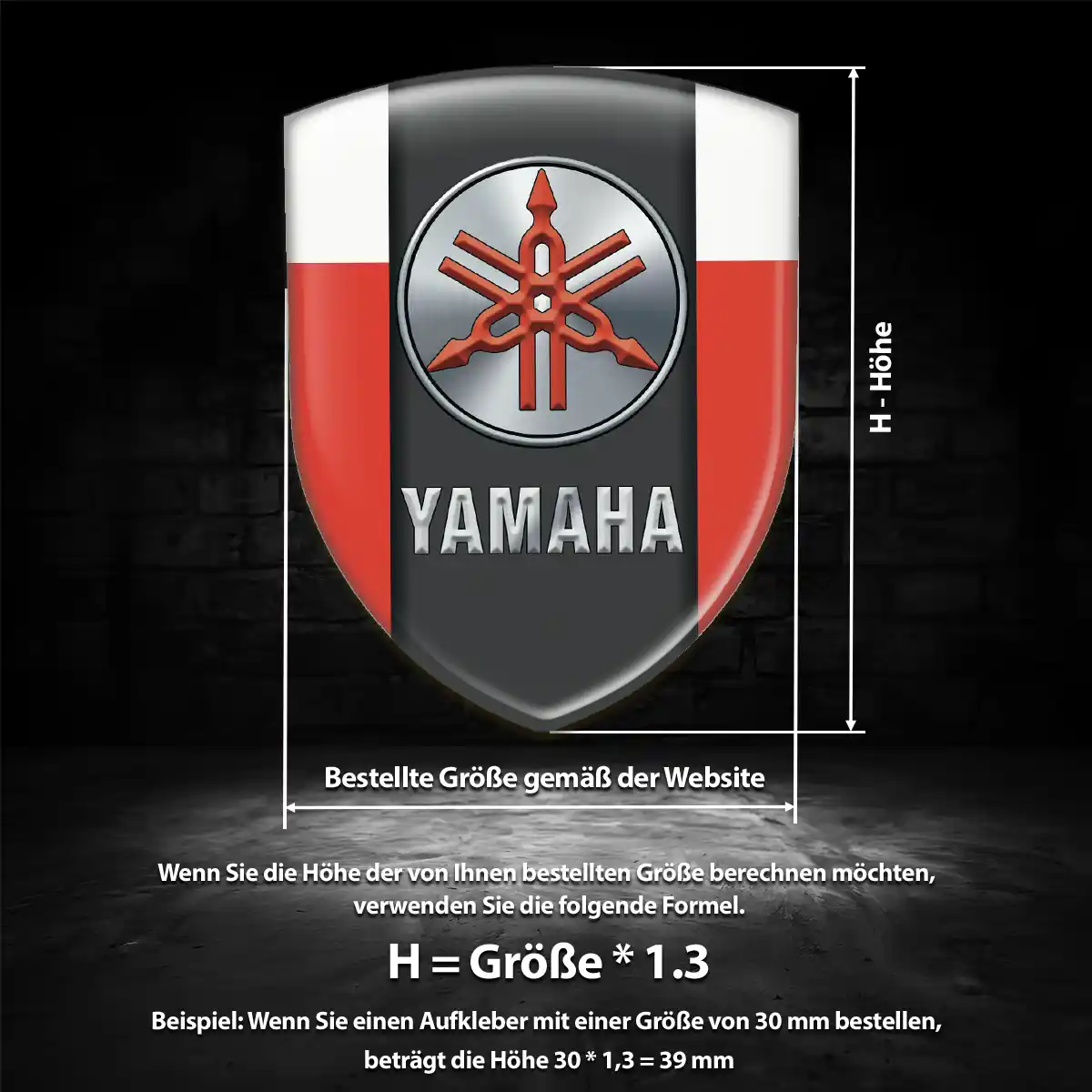 Yamaha Aufkleber Emblem Spitzenqualität