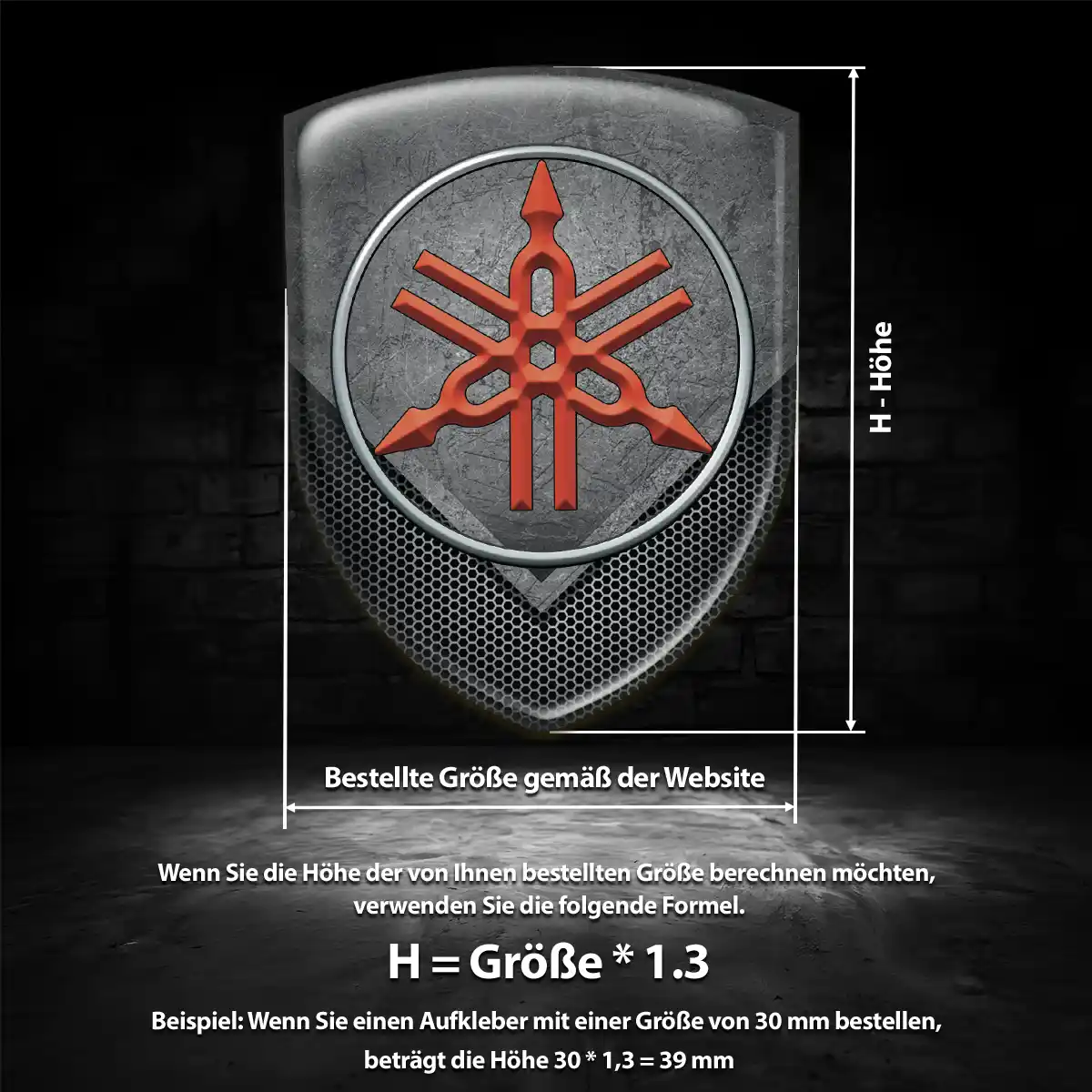 Yamaha Aufkleber Emblem Stilvolles Design