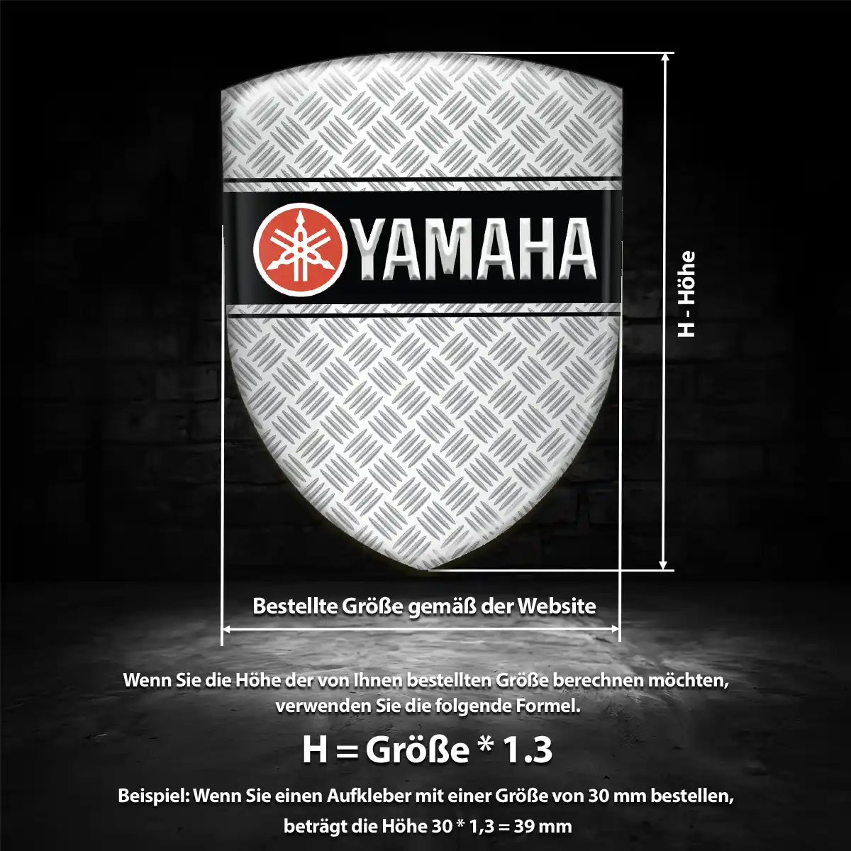 Yamaha Aufkleber Emblem Tuningfahrzeug