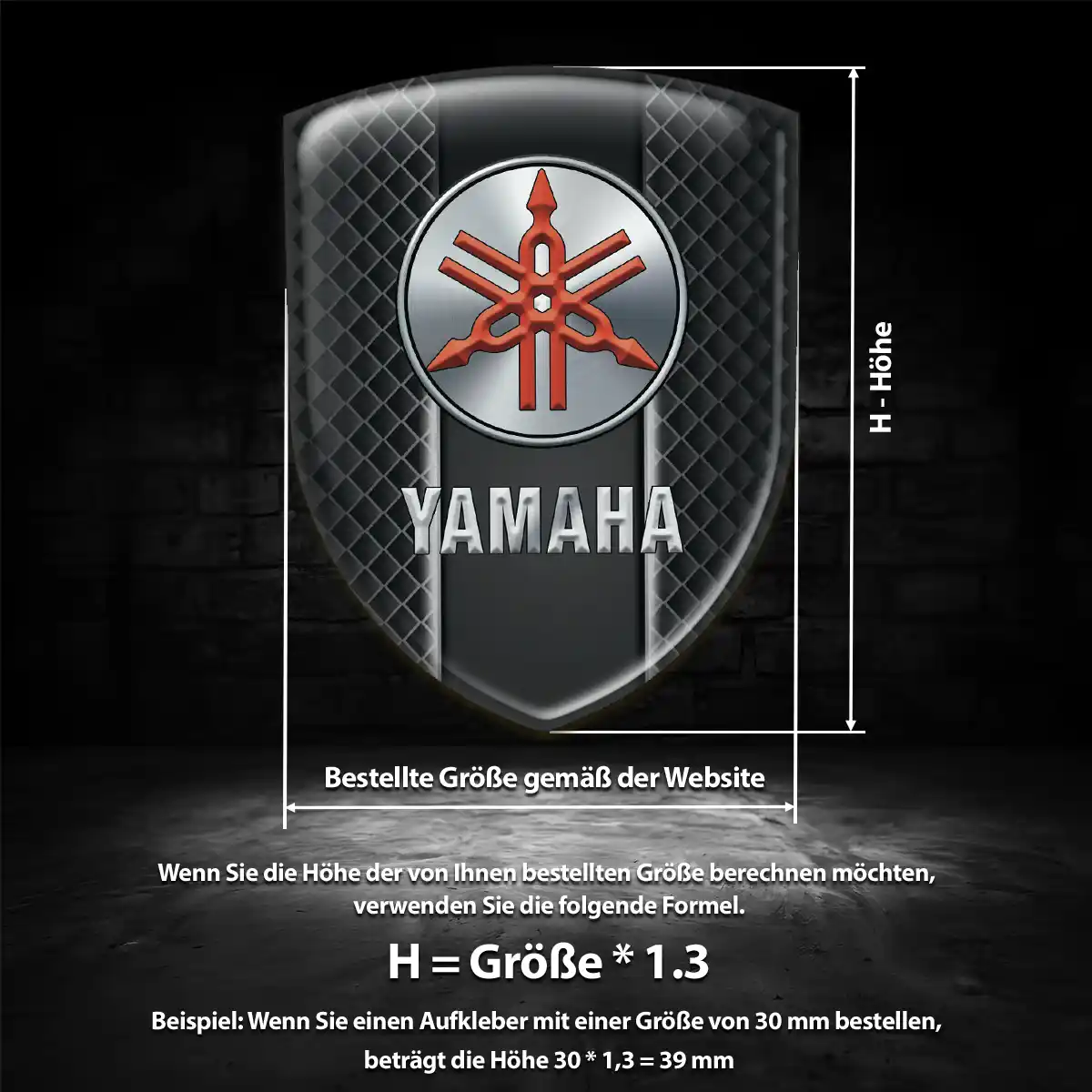 Yamaha Aufkleber Emblem Verlässliche Qualität