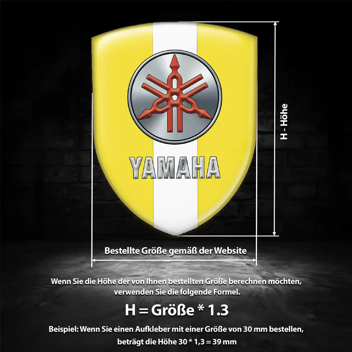 Yamaha Aufkleber Emblem Wappen Anspruchsvolles Design