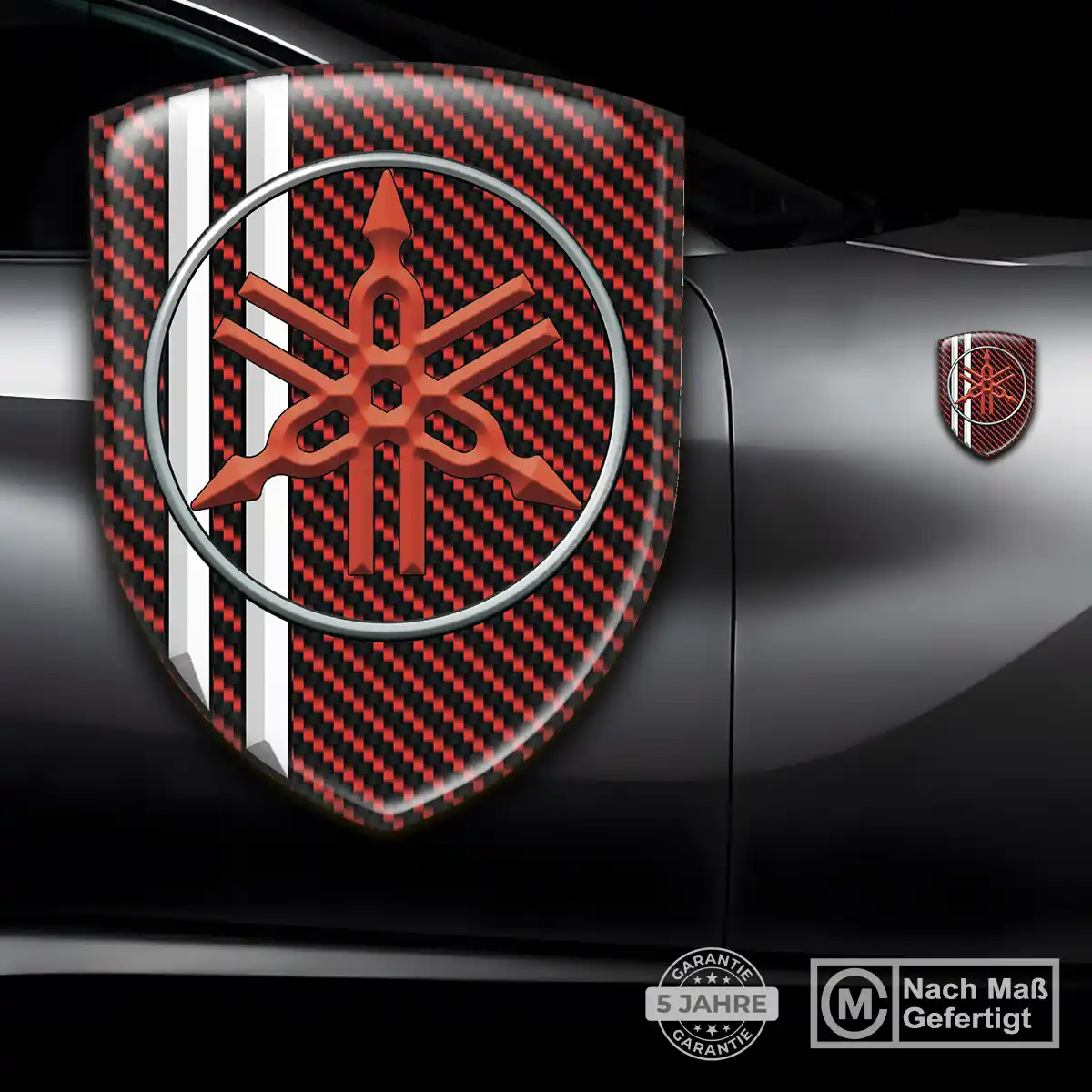 Yamaha Aufkleber Emblem Wappen Ausdrucksstarkes Design