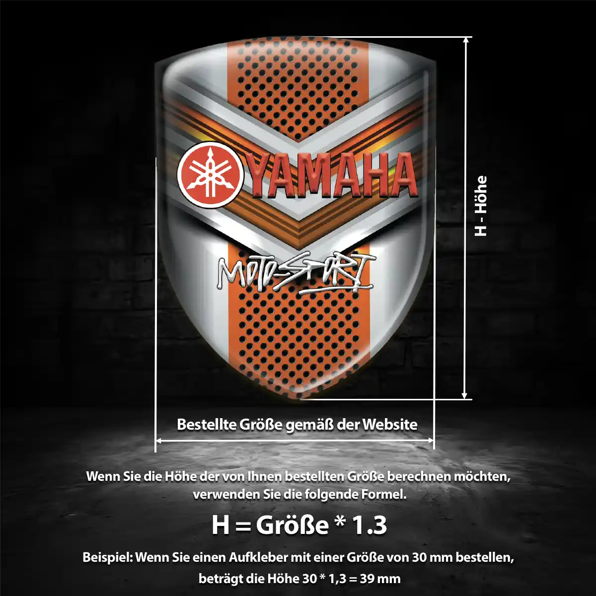 Yamaha Aufkleber Emblem Wappen Auto Edles Design