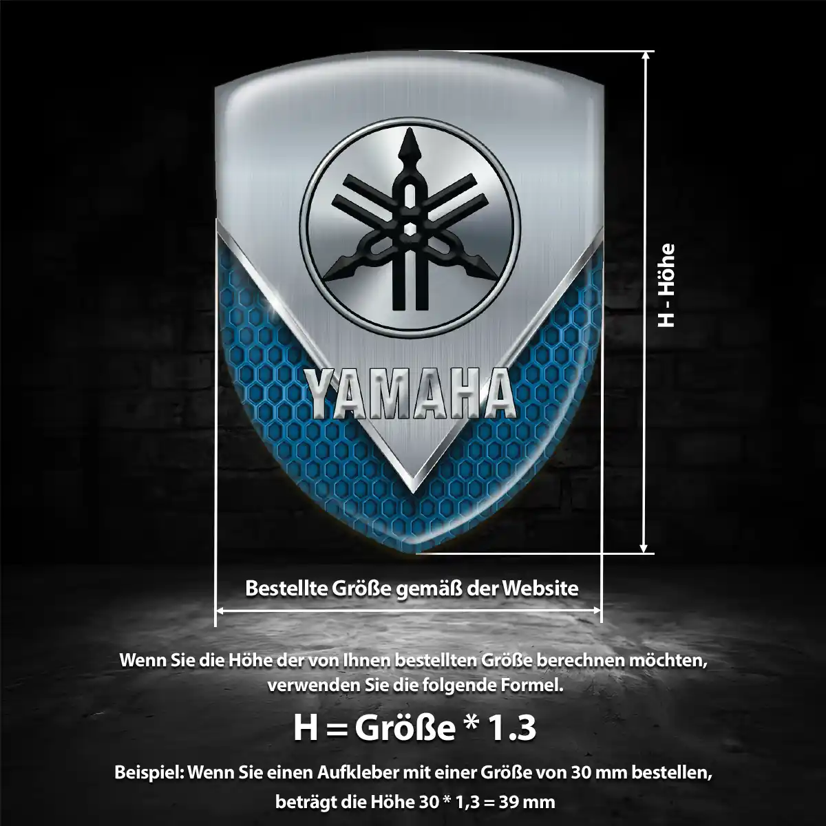Yamaha Aufkleber Emblem Wappen Auto Elegantes Design