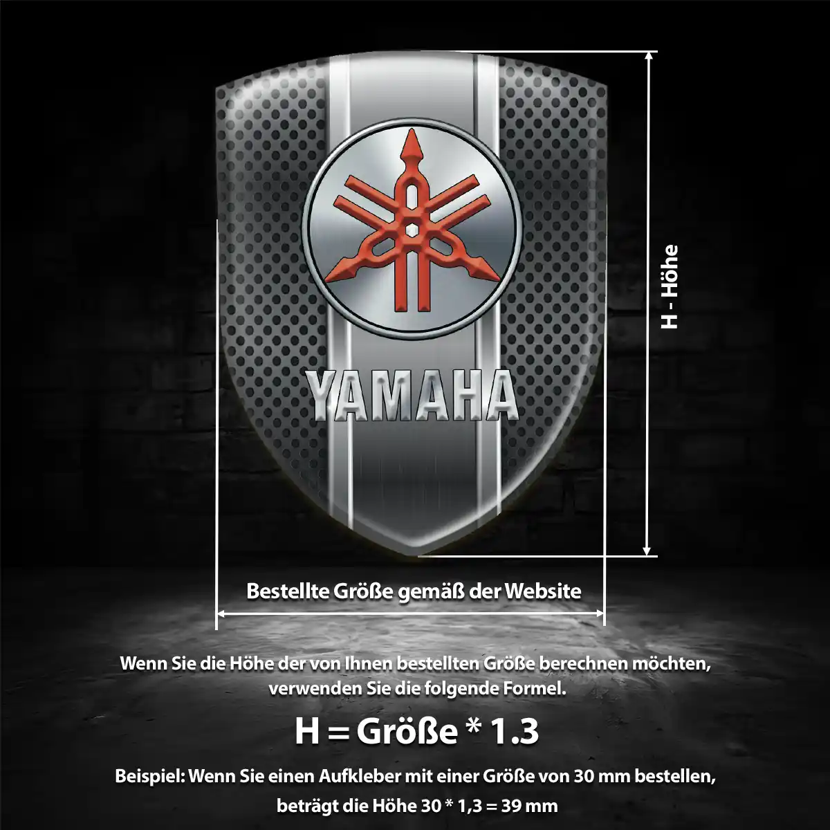 Yamaha Aufkleber Emblem Wappen Auto Hochwertiges Harz