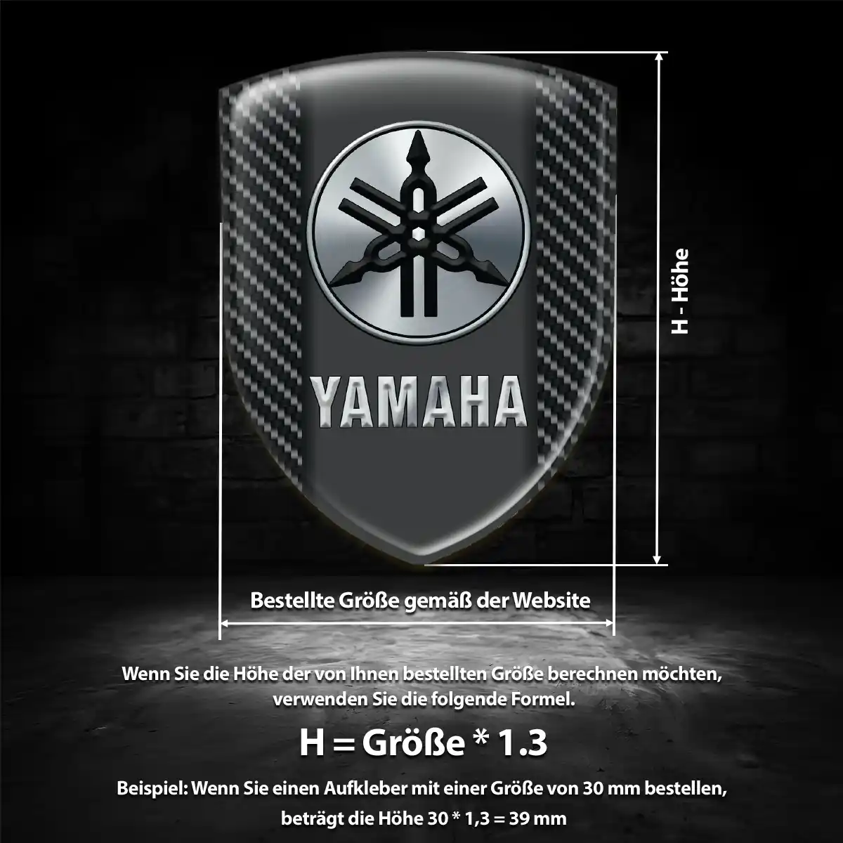Yamaha Aufkleber Emblem Wappen Auto Luxus-Edition