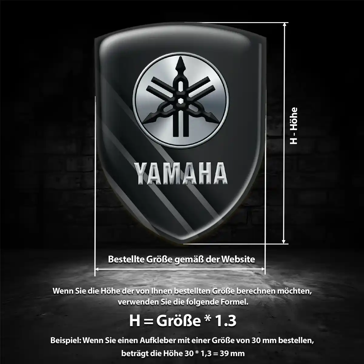 Yamaha Aufkleber Emblem Wappen Überzeugende Qualität