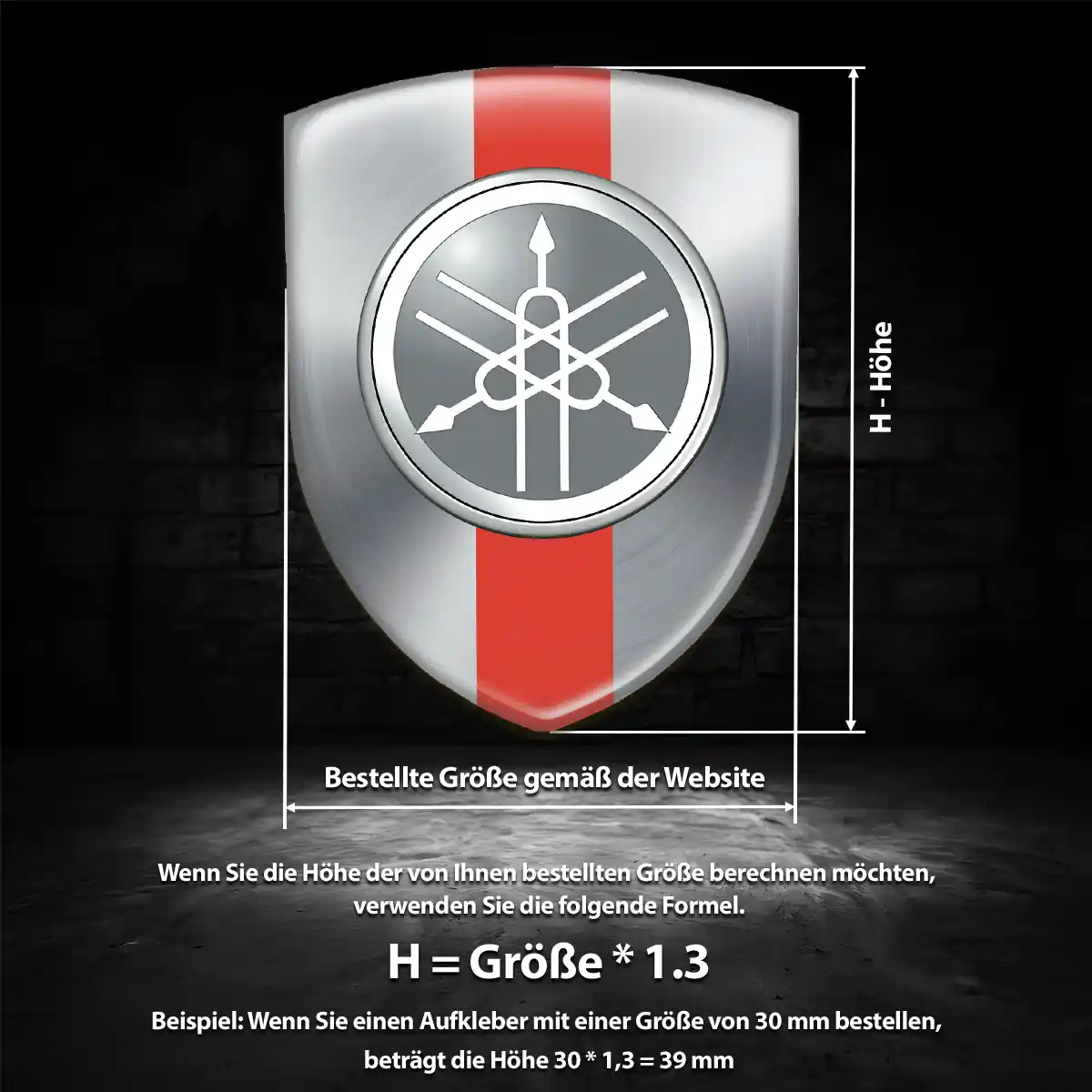Yamaha Aufkleber Emblem Wappen Höchste Qualität