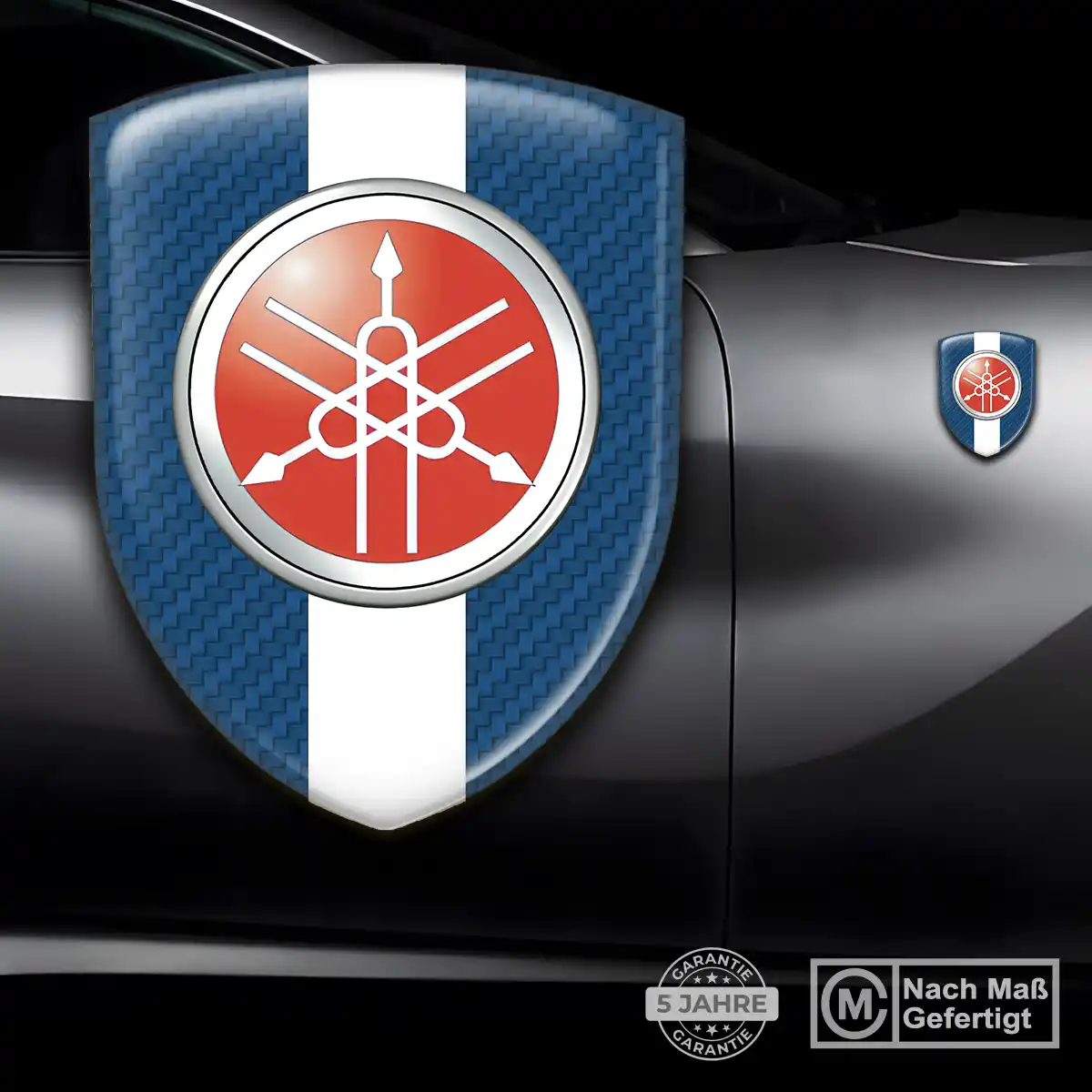 Yamaha Aufkleber Emblem Wappen Hochwertiges Harz