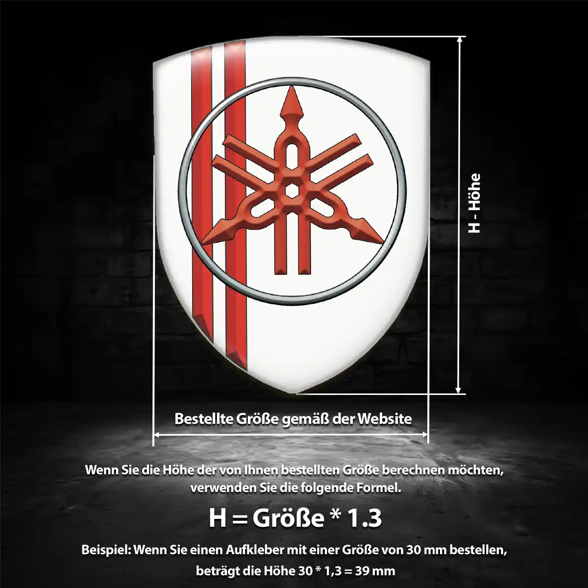 Yamaha Aufkleber Emblem Wappen Luxus-Edition