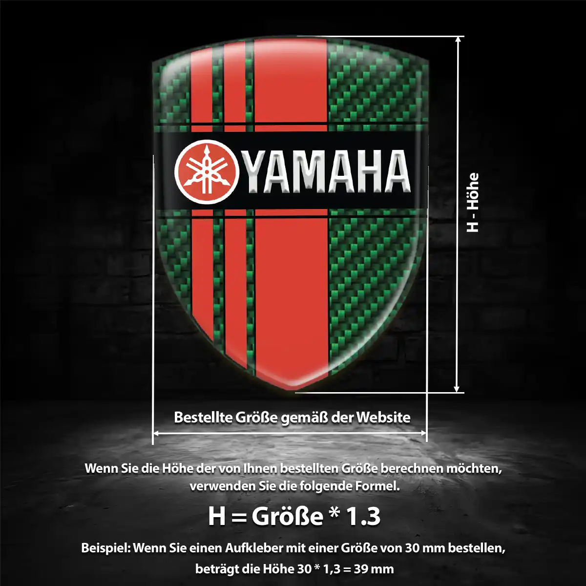 Yamaha Aufkleber Emblem Wappen Modernes Design