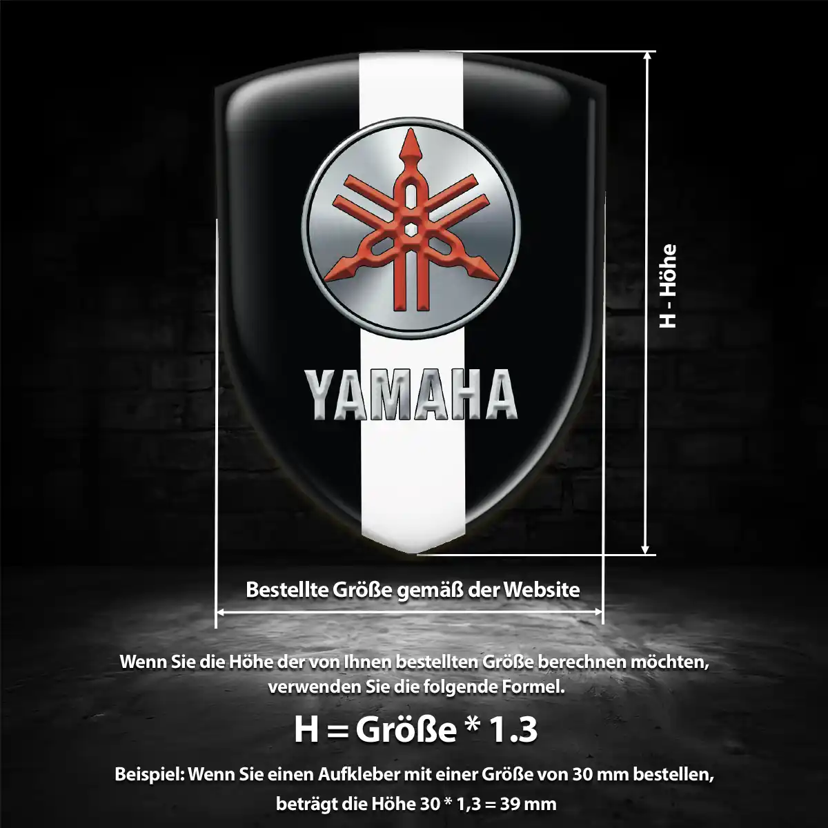 Yamaha Aufkleber Emblem Wappen Prestige-Edition