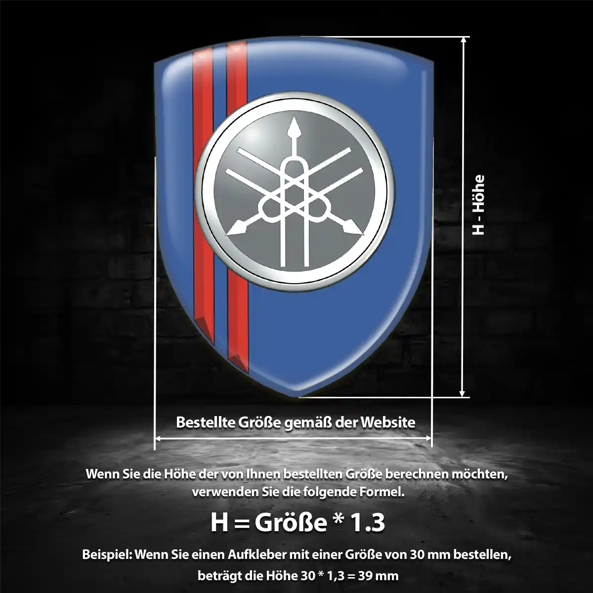 Yamaha Aufkleber Emblem Wappen Sonderedition