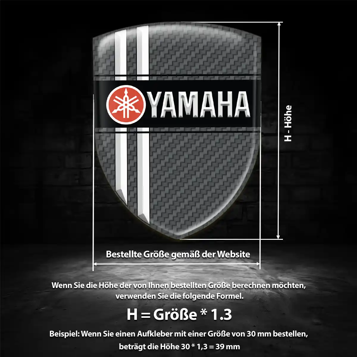 Yamaha Aufkleber Emblem Wappen Stilvolles Design