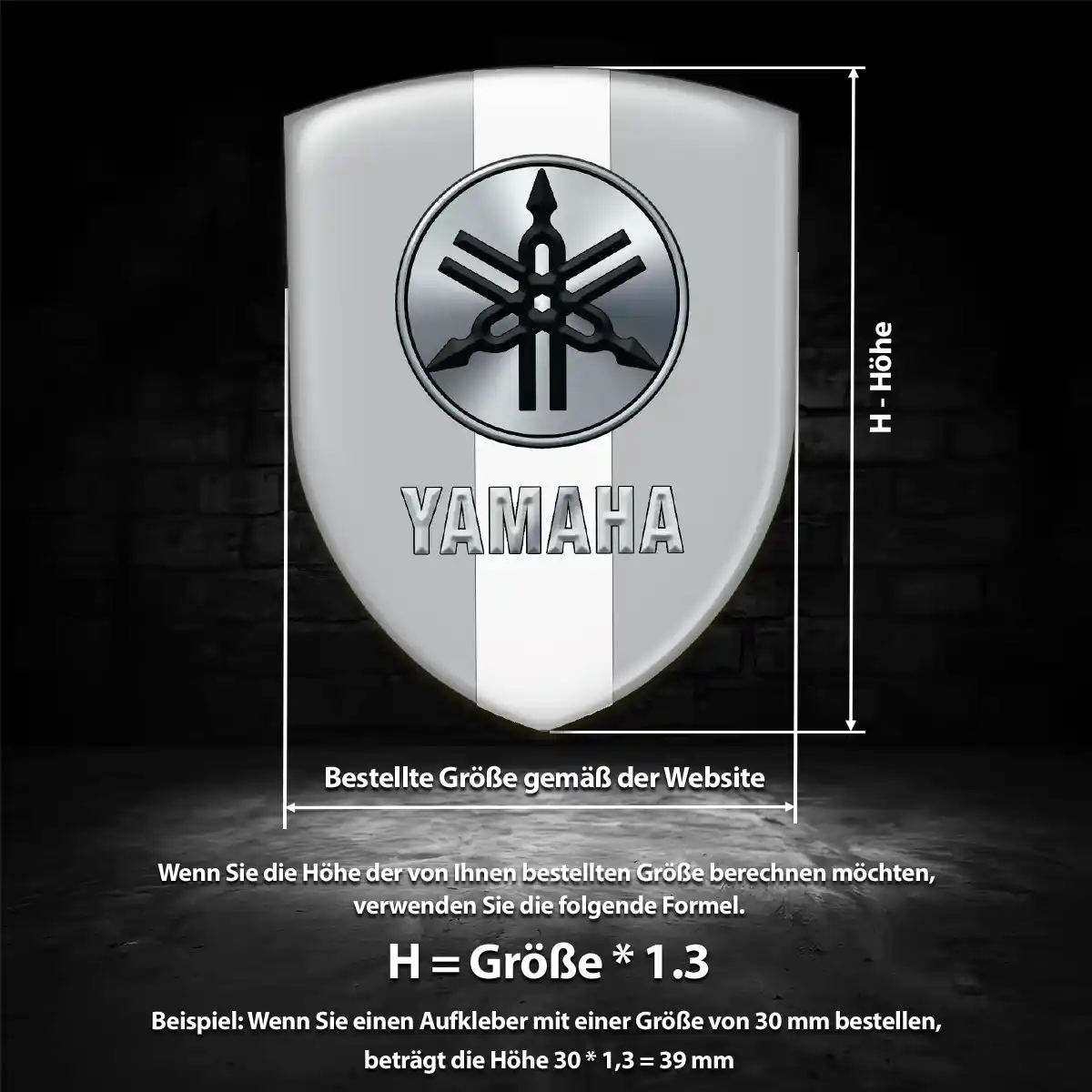 Yamaha Aufkleber Embleme Silikon Auto Interieurdesign